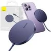 Baseus Simple Mini3 magnetinis belaidis įkroviklis 15 W (dulkėta violetinė)
