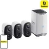N1 Baseus 2K outdoor camera set of 3 baltos spalvos