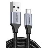 Nikeliuotas USB-C laidas QC3.0 UGREEN 2m su aliuminio kištuku - Juodas