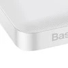 LiPo išorinis akumuliatorius (Powerbank) 10000mAh 15W 5V 3A 2xUSB + USB C Bipow baltas BASEUS