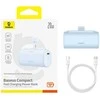 Powerbank OS-Baseus Compact IP 5000mAh 20W (mėlyna)