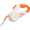 Rojeco Dog automatinis pavadėlis LED 5 m (balta ir oranžinė)