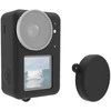 Silikoninis dėklas Puluz skirtas DJI Osmo Action 4/3 su objektyvo dangteliu (juodas)