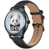 Išmanusis laikrodis COLMI L28 Smart Watch (juodas silicone + juodas leather strap)
