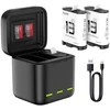 Three-channel battery charger for GoPro Hero 13 Juodas Telesin (S0-BCG-10-TGP)