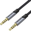 Vention TRRS 3.5mm AUX kabelis BAQHF 1m - pilka