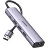 UGREEN 5in1 USB-A 3x USB 3.0 + RJ45 + USB-C adapteriai