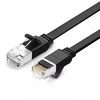 Ugreen flat kabelis internet network kabelis Ethernet patch cord RJ45 Cat 6 UTP 1000 Mbps 2 m juodos spalvos (50185)