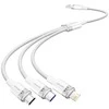 USB 2.0 A iki 3-in-1 6A laidas Vention CTRWG 1.5M (baltas)