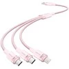 USB 2.0 A iki 3in1 3A laidas Vention CTPPG 1.5M (rožinis)