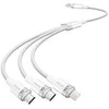 USB 2.0 A iki 3in1 3A laidas Vention CTPWG 1.5M (balta)
