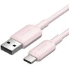 USB 2.0 A į USB-C 3A laidas Vention CTQPH 2M (rožinis)