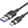 Vention USB 2.0 A į USB-C 6A ventiliacijos CTOBH 2M laidas (juodas)