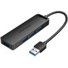 Vention USB 3.0 4 prievadų šakotuvas su maitinimo adapterio ventiliacija CHLBD 0.5 m, juodas