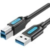 Vention USB 3.0 A–B laidas Ventiliacija COOBI 3m Juodas PVC