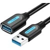 Vention USB 3.0 kištukinis prailginimo kabelis Ventiliacija CBHBH 2m Juodas PVC