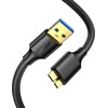 USB 3.0 – mikro USB 3.0 kabelis UGREEN, 0.5 m (juodas)