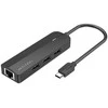 USB-C iki 3x USB 2.0, RJ45, Micro-B Hub Vention TGOBB 0.15m, juodas