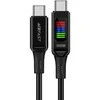 USB-C į USB-C laidas Acefast C7-03 1.2 m, su ekranu (juodas)