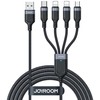USB duomenų kabelis Joyroom S-1T4018A18 4in1 USB-C / Lightning / 3.5A /1.2m (juodas)
