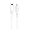 Vipfan USB - Lightning kabelis VFAN Colorful X12 3A 1m - Baltas