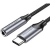 Vention BGMHA USB-C kištukas iki 3.5 mm lizdo 0.1 M adapteris (pilkas)