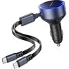 Vention FFOB0 USB-C automobilinis įkroviklis + USB-C/Lightning 30W laidas