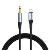 Vipfan Cable VFAN L05 Lightning to mini jack 3.5mm AUX, 1m (pilka)