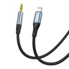 Vipfan Cable VFAN L05 Lightning to mini jack 3.5mm AUX, 1m (pilka)