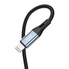 Vipfan Cable VFAN L05 Lightning to mini jack 3.5mm AUX, 1m (pilka)
