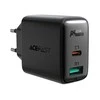 Sieninis įkroviklis Acefast A5 PD32W, USB + USB-C (juodas)