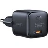Sieninis įkroviklis Aukey PA-B1L.USB-C, 30W (juodas)