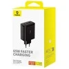 Sieninis įkroviklis Baseus OS-Cube Pro 2xUSB-C + USB, 65W (juodas)