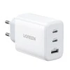 Sieninis įkroviklis UGREEN CD275, 2x USB-C, 1x USB, 65W (balta)