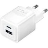Vention Sieninis įkroviklis, ventiliacija, FEQW0-EU, USB-C + USB-A, 30W/30W, GaN (balta)