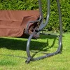Lauko sūpynės Springos Linda GS0004, ruda sp., 120 cm x 220 cm x 162 cm