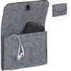 Springos Veltinis dėklas su elastine juostele 15x13 cm pilkas