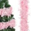 Plunksnų girlianda Springos 300 cm rožinė