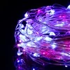 Springos Šviesos girlianda su 100 LED lempučių, rožinė ir mėlyna