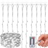 Kalėdinės užuolaidinės lemputės Springos 300 LED, 3x3 m, šaltai balta