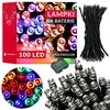 Springos LED girlianda su laikmačiu, 100 diodų, daugiaspalvė, 10,5 m