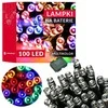 Springos LED girlianda su laikmačiu, 100 diodų, daugiaspalvė, 10,5 m