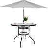 Sodo stalas Springos 90 cm juodas