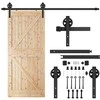 Stumdomų durų sistema Springos HA5007, 183 cm, juoda