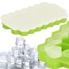 Silikoninė ledo forma Springos 20x12 cm žalia