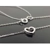 Best Diamonds Balto aukso grandinėlė Širdelė su briliantais