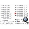 AUTENTIŠKAS OEM BMW F02 F02N Bagažinės Dangčio 730LD Emblema Ženklelis Logotipas 51147187132 Naujas