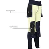 Bikers Gear Australia moterų motociklininkų leggingai Kevlar CE apsaugos juodos XL