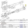 BMW 1988-2003 m. Šešiabriaunė veržlė su briaunomis, skirta pavaros velenui arba C/V šarnyrui, originali 26111227843