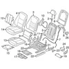 BMW 2 F23 priekinės kairės pusės sėdynės diržo fiksatoriaus dangtelis originalus 52107275695